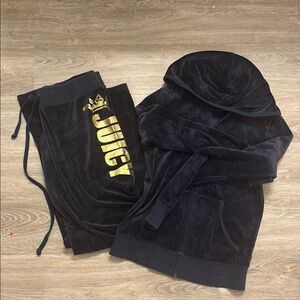 Juicy Couture Navy Velour Tracksuit
